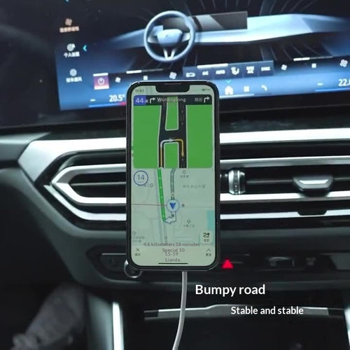MagSafe car phone holder - single-handed placement, portrait and landscape